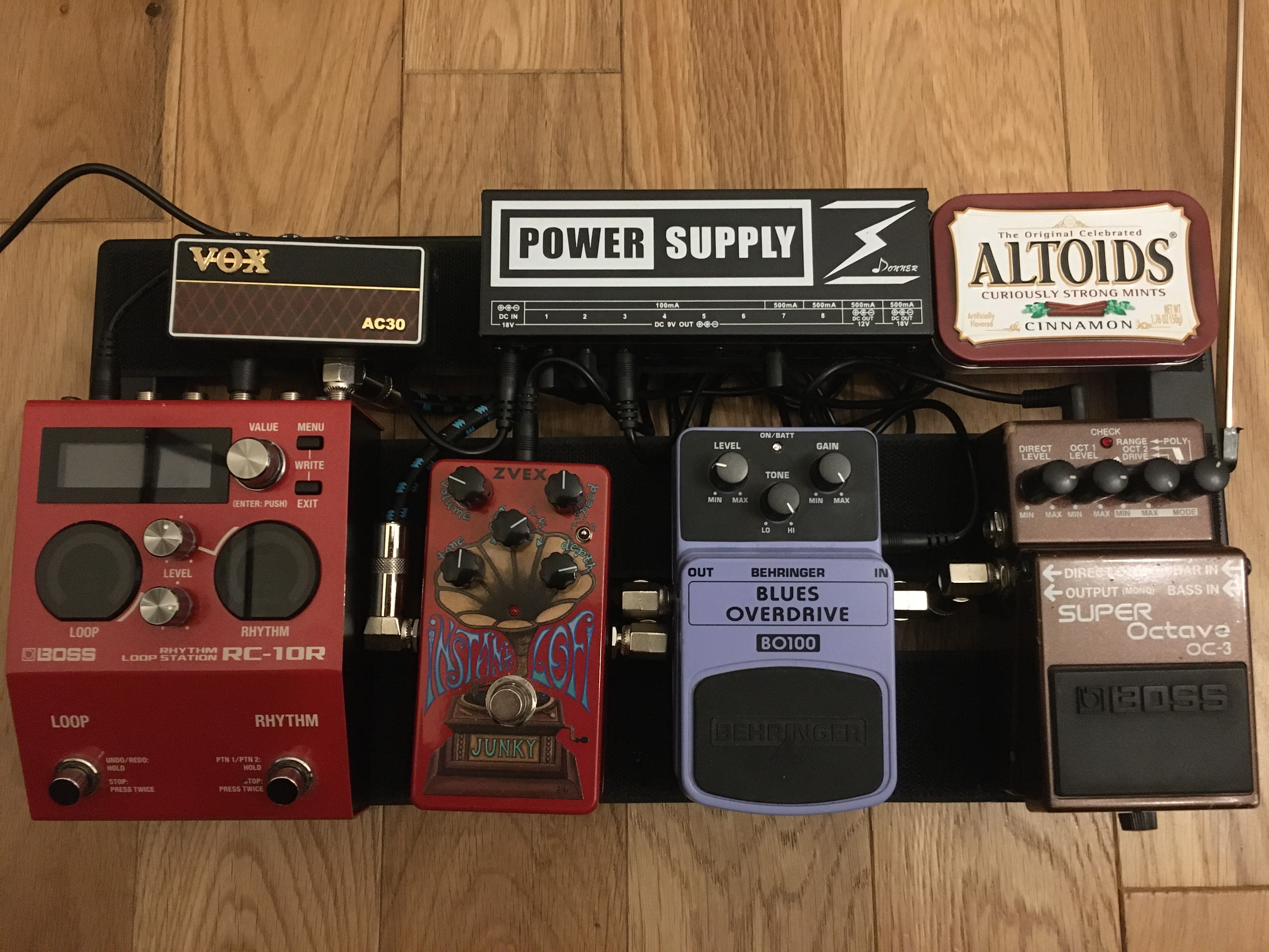 My pedalboard in Feb. 2022