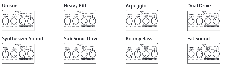 Boss OC-3 sample settings