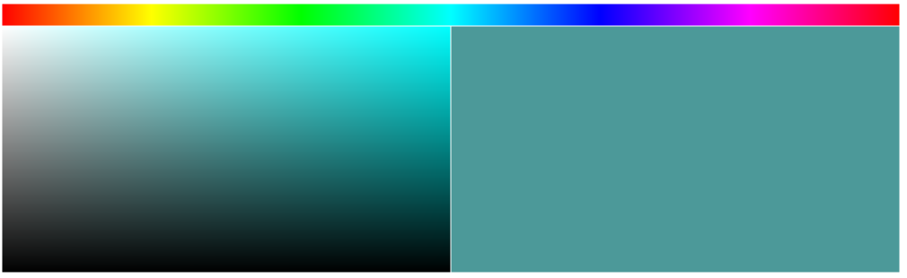 The three rectangles of the color picker
